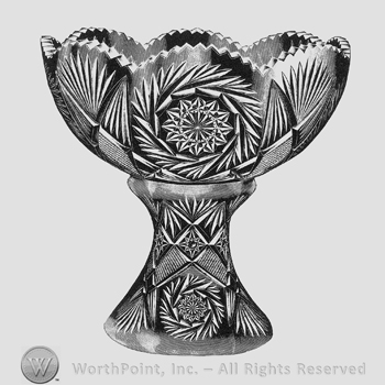 Glass pattern: Pinwheel & Fan; punch bowl.