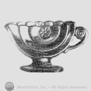 Glass pattern: Half Circle; cream.