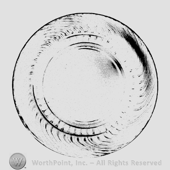 Glass pattern: Reverse spiral; plate.