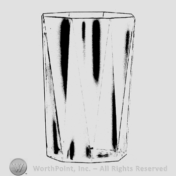 Glass pattern: Octagon; vase.
