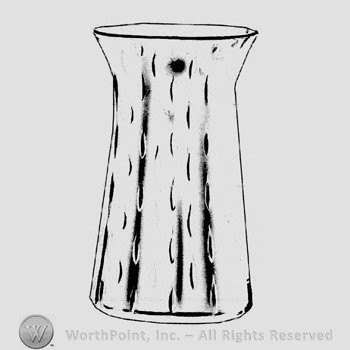 Glass pattern: Teardrop; vase.