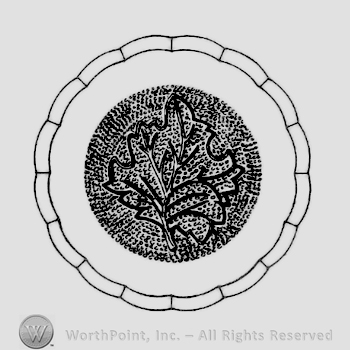 Glass pattern: Oak Leaf; coaster.