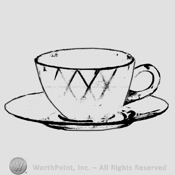 Glass pattern: Yeoman; cup and saucer.