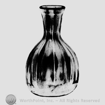 Glass pattern: Peerless; water bottle.