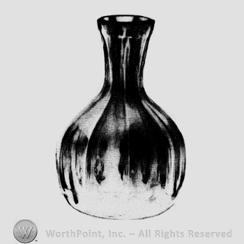 Glass pattern: Peerless; water bottle.