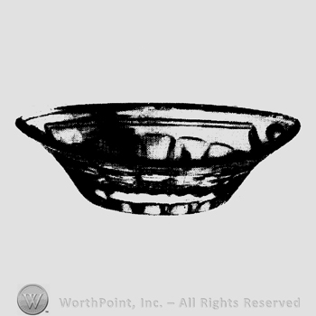 Glass pattern: Narrow Flute; chow chow.
