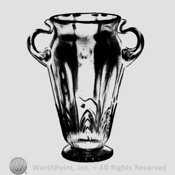 Glass pattern: No. 1413 Cathedral; vase.