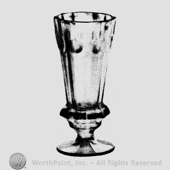 Glass pattern: Thumbprint and Panel; vase.