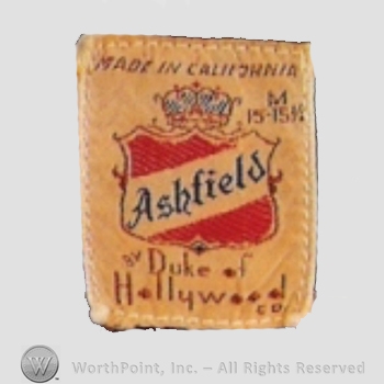 Clothing label : Ashfield Duke of Hollywood.