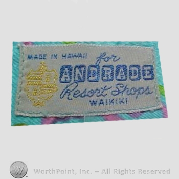 Clothing label : Andrade Resort Shops.
