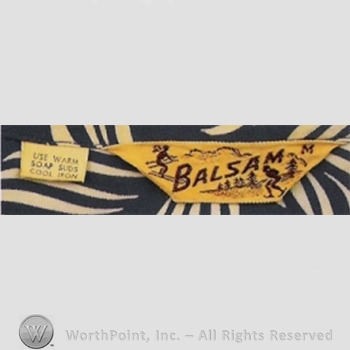 Clothing label : Balsam.