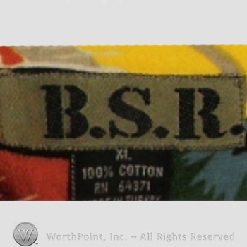 Clothing label : B.S.R.