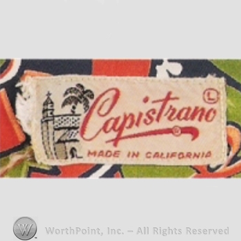 Clothing label : Capistrano.