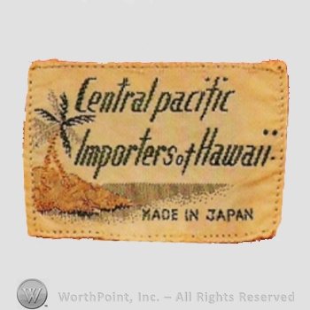 Clothing label : Central Pacific Importers of Hawaii.