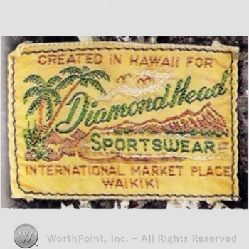 Clothing label : Diamond Head Sportswear.