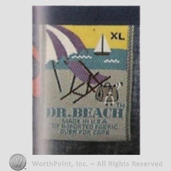 Clothing label : Dr. Beach.