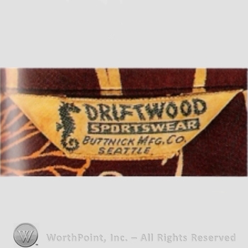 Clothing label : Driftwood Sportswear.