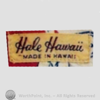 Clothing label : Hale Hawaii.