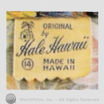 Clothing label : Hale Hawaii.