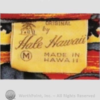 Clothing label : Hale Hawaii.