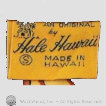Clothing label : Hale Hawaii.