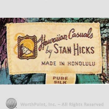 Clothing label : Hawaiian Casuals.