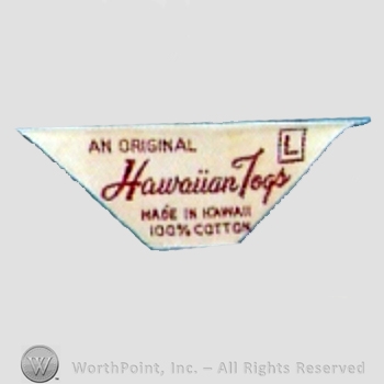 Clothing label : Hawaiian Togs.