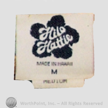 Clothing label : Hilo Hattie.