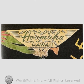 Clothing label : Hoomaha.