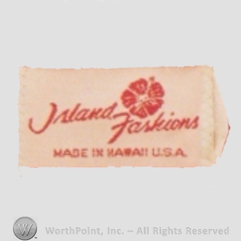 Clothing label : Island Fashions.