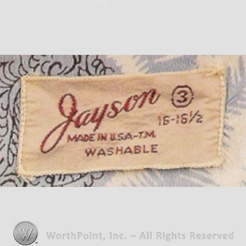 Clothing label : Jayson.