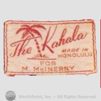 Clothing label : The Kahala.
