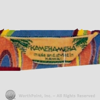 Clothing label : Kamehameha .