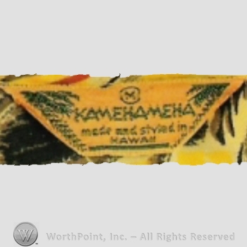 Clothing label : Kamehameha .