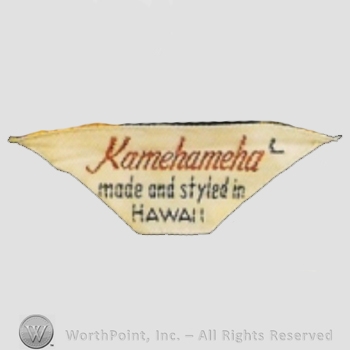 Clothing label : Kamehameha .