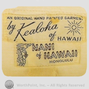 Clothing label : Kealoha.