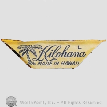 Clothing label : Kilohana.