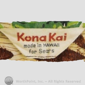 Clothing label : Kona Kai for Sears.