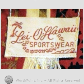 Clothing label : Lei-O-Hawaii.