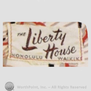 Clothing label : The Liberty House.