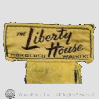 Clothing label : The Liberty House.