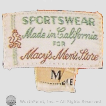 Clothing label : Macy's.