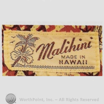 Clothing label : Malihini.