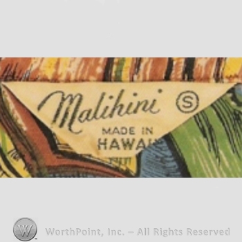 Clothing label : Malihini.
