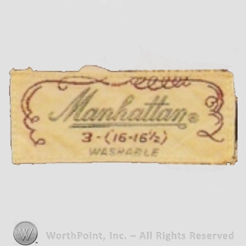 Clothing label : Manhattan.