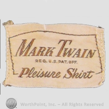 Clothing label : Mark Twain.