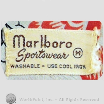 Clothing label : Marlboro Sportswear.
