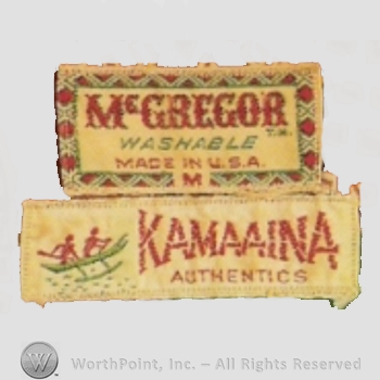 Clothing label : McGregor.