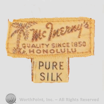 Clothing label : McInerny's.
