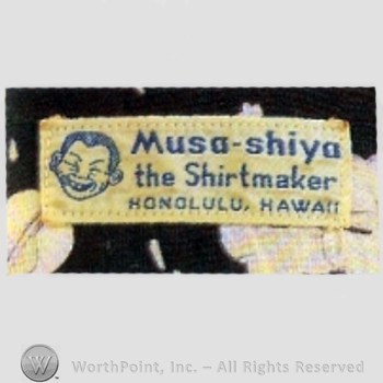 Clothing label : Musa-Shiya the Shirtmaker.